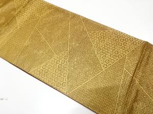 切りばめ風　花に古典柄織り出し　袋帯